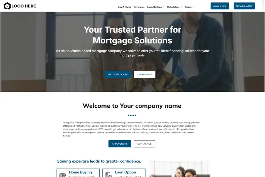 Design 12 — Canada mortgage website design preview