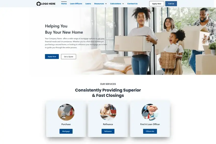 Design 4 mortgage website demo