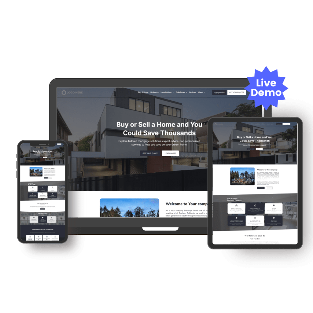 Mortgage website template