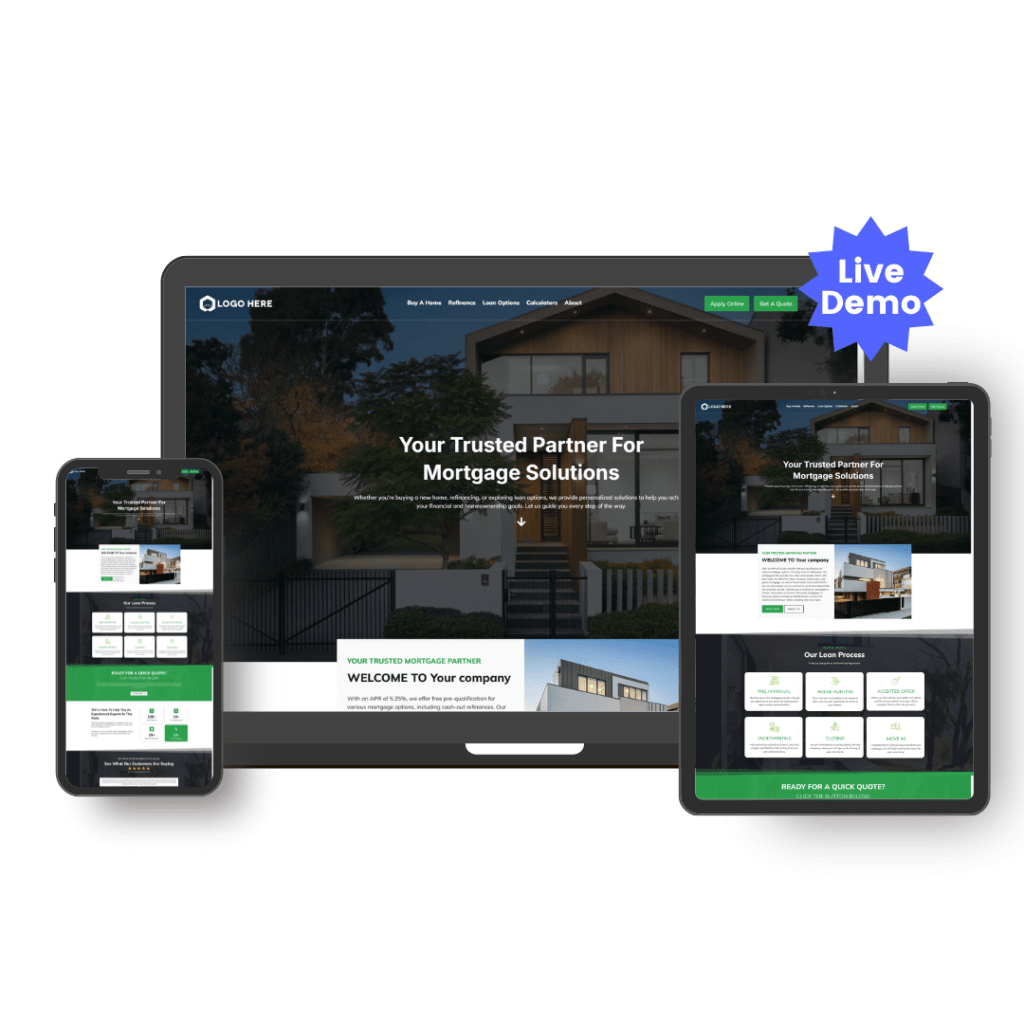Mortgage website template