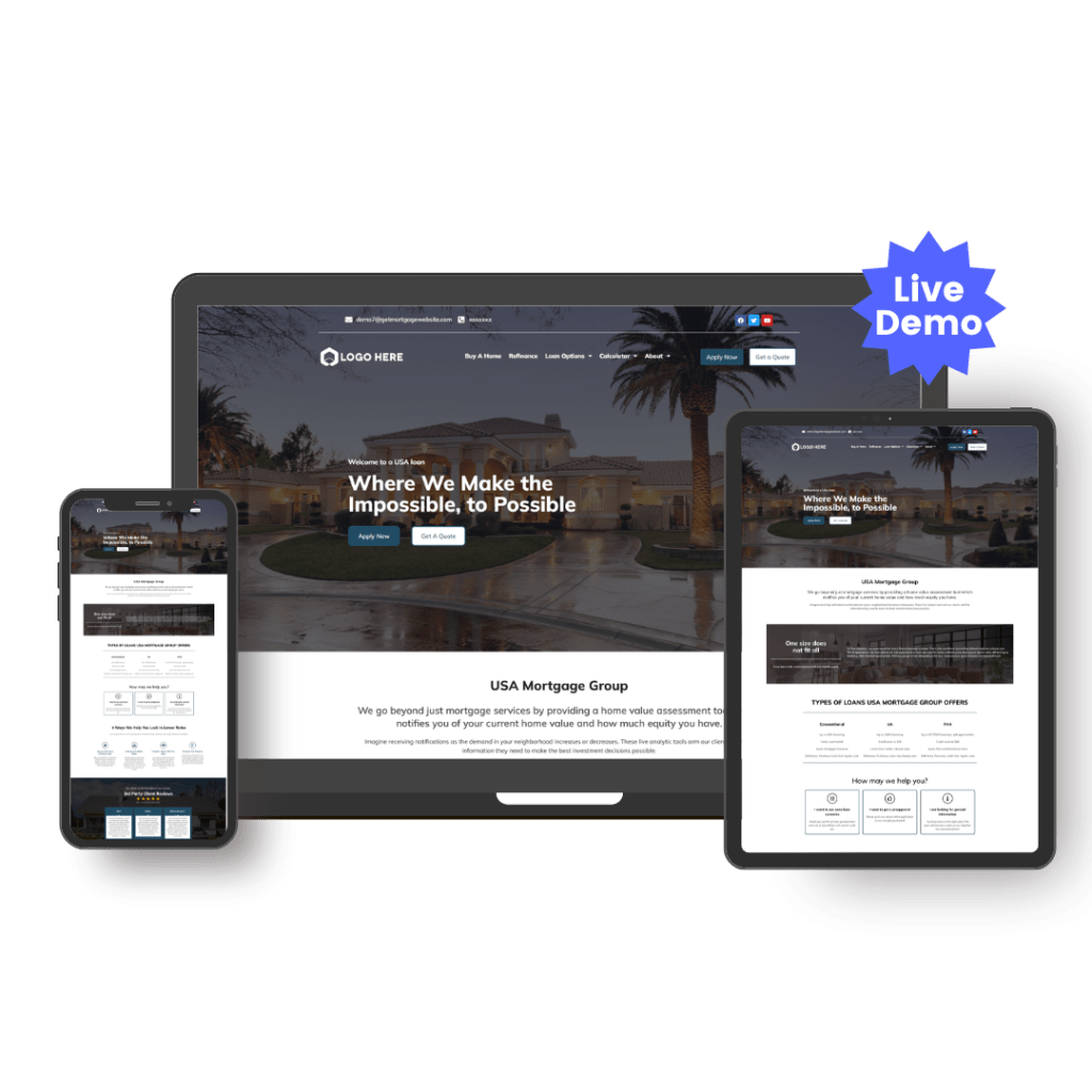 Mortgage website template