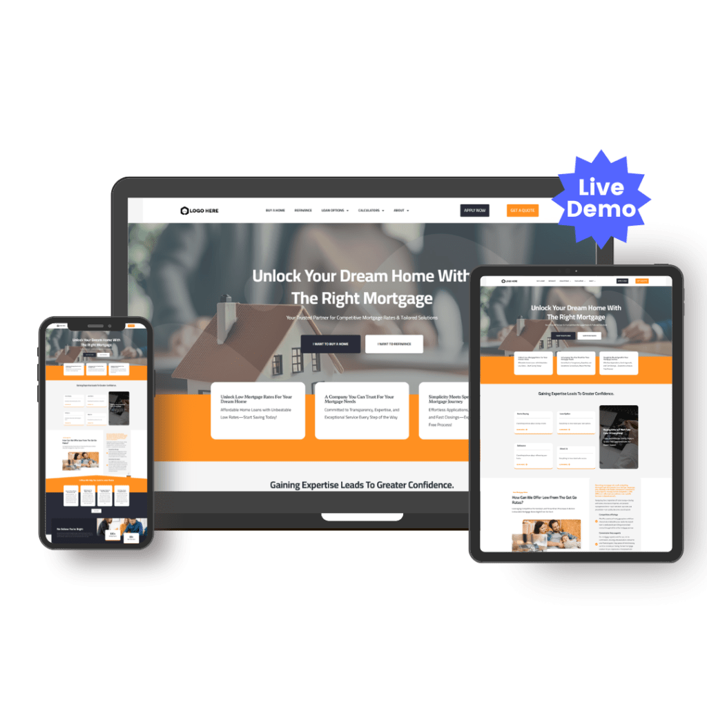 Mortgage website template