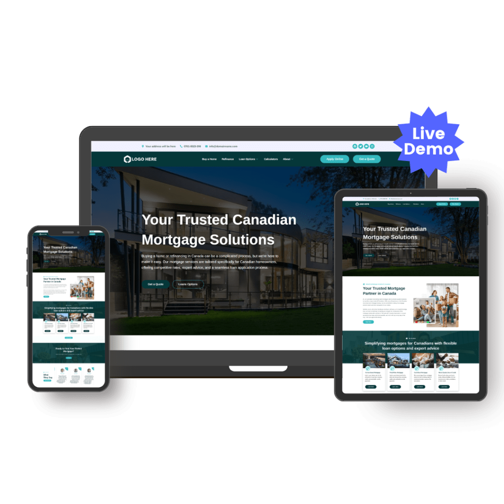 Mortgage website template
