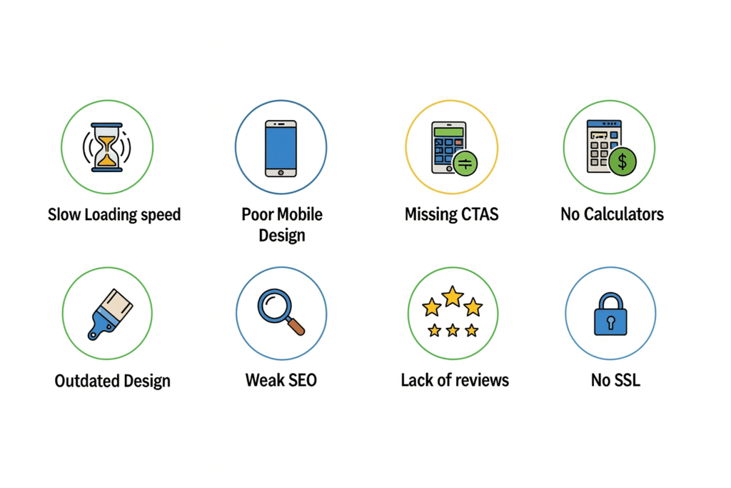 mortgage broker website mistakes