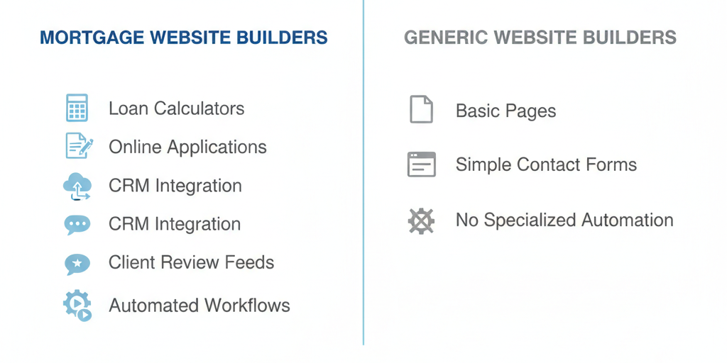 mortgage website builders