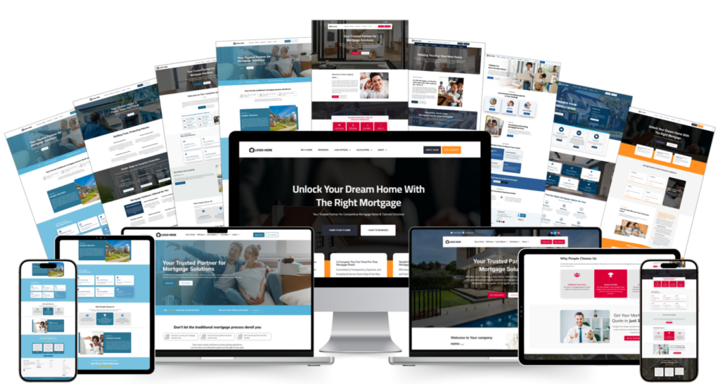 Mortgage website templates, best mortgage website