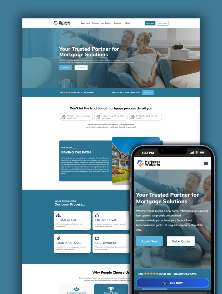 best mortgage website templates